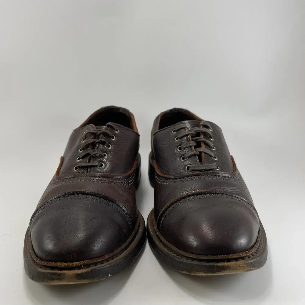 Allen Edmonds Overlord Cap Toe Oxford Dress Shoes Brown Leather Mens 7.5D USA
